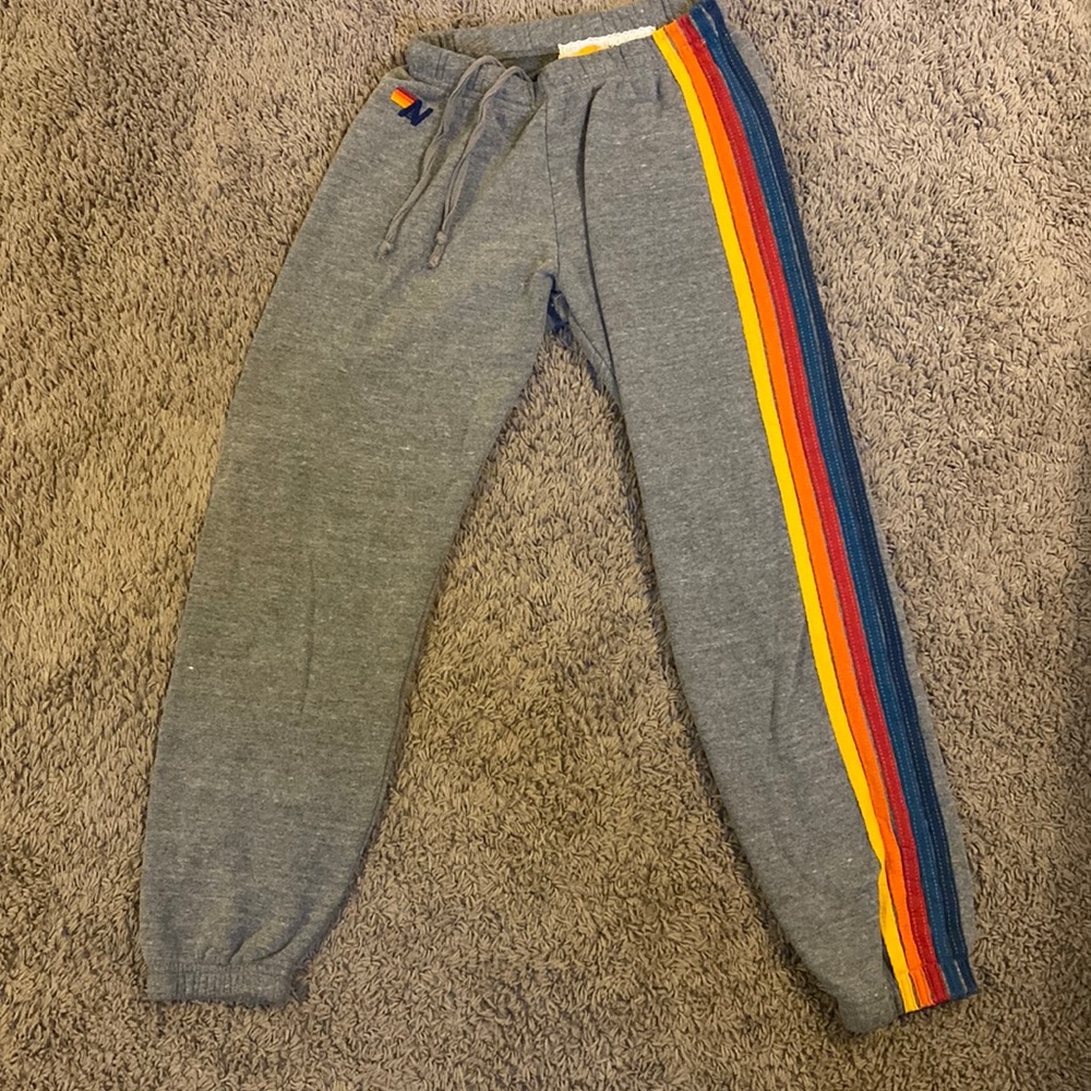 Aviator nation grey 5 stripe sweatpants, super comfortable